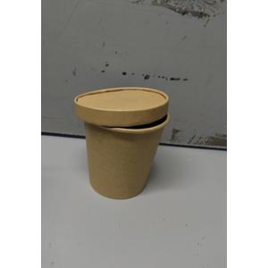 JarThenaAMCS 120 Pack 16 Oz Kraft Paper Soup Containers With Lids Disposable Ice Cream Pint Cups Microwavable Serving Bowls For Home Restaurant Kitchen Food Storage