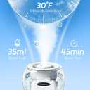 Rrtizan Handheld Misting Fan Portable - Small Personal Mister Fan Blow Cold Air,5000mAh Rechargeable Battery,Water Spray Cooling for Summer Outdoor Travel Beach Lash Makeup,Gifts for Women (Beige)