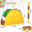 Sratte Taco Piata Set Mexican Birthday Party Decorations Cinco De Mayo Fiesta Theme Taco Pinata with Plastic Stick and Blindfold for Mexican Themed Party Supplies Favors, 15 x 8 x 3 Inches