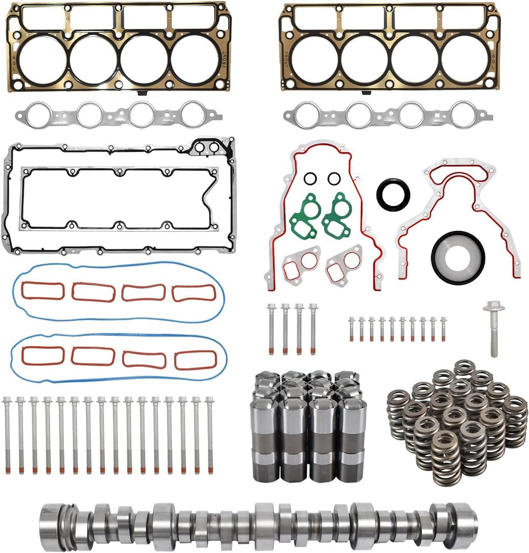 E1840P Sloppy Mechanics Stage 2 Camshaft Cam Kit with LS7 Lifter, Spring, Head Gaskets and Bolts Kit for 1997-2007 LS LS1 5.3L 5.7L Engine