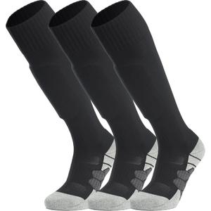 APTESOL Knee High Soccer Socks (1/3/5 Pair) Team Sport Cushion Athletic Socks for Kids Youth Adult (Medium)