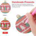 Garneck 15Pcs Christmas Diamond Art Ornaments Xmas Diamond Art Keychain Kit Dotting Kit Dotting Keychain Decorations for Christmas Supplies