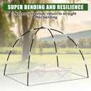 Yaocom Fiberglass Tent Poles Replacement Pre Assembled Black Tent Poles Camping Rod Parts for Hiking Outdoor Camping Backpacking