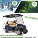 10L0L Golf Cart Front Roof Strut Brackets for Club Car Tempo with Steel Screw Bushings Repair Kit, Heavy Duty Strut Support Reinforcement Repair