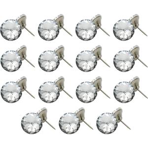 30PCS 30mm/1.18" Crystal Upholstery Tacks, Clear Crystal Head Upholstery Nails, Imitate Diamond Buttons for Tufting DIY Crafts Sofa Bed Headboard Wall Decoration 30PCS 30mm/1.18" Crystal Upholstery Tacks, Clear Crystal Head Upholstery Nails, Imitate Diamond Buttons for Tufting DIY Crafts Sofa Bed Headboard Wall Decoration