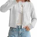 GRACE KARIN Cropped Cardigan Sweaters for Women Long Sleeve Crew Neck Open Front Jackets Y2K Fall Fashion Clothes 2026 XL