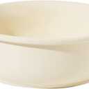 Ceramic Dog Bowl for Small, Medium Breed, Basic Dog Bowl, Pet Food and Water Dish (6.8" D, Cream White)