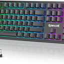 Redragon RM104 Wireless Gaming Keyboard with Knob, Tri-Mode BT/2.4G/USB-C RGB Computer Keyboards, 4000mAh Battery, Programmable Software Support, Anti-Ghosting, Compatible with PC Mac