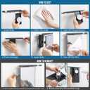 TAILI Shower Mirror Fogless for Shaving with Razor Holder, Anti-Fog with Powerful Suction Wall Mounted for Bathroom, Makeup Shave Mirror for Men & Women, Shatterproof & Removable, Grey