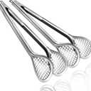 COCOBOSS 2 Pack BBQ Tongs, Multi-Purpose Kitchen Food Tongs for Cooking, Grilling, Barbecue - Food-Grade Stainless Steel, 13 Inch