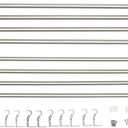 AmaSturdy Adjustable Curtain Rod for Windows with Round Finials, Easy Installation, 1-Inch Rod, 36" to 72", Nickel, 1-Pack