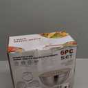 Mixing Bowls with Lids Set, 6 Piece Stainless Steel Nesting Storage Bowls for Kitchen, with 3 Grater Attachments & Non-Slip Bottoms, Size 5.5,3.5,2.5,2.1,1.5,1.1 QT (Khaki)