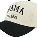 Mom 2026 Hats for Women Mama, Adjustable Cotton Embroidered Grandma Baseball Cap (Teal)