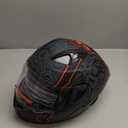 SPARK DOT Approved Modular Flip-Up Dual Visor Motorcycle Full Face Helmet for Adults Men & Women (Skull, X-Large)