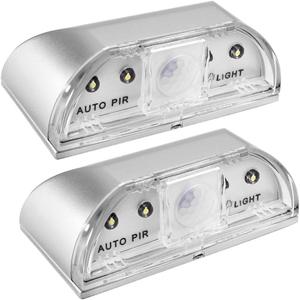 SENHAI 2 Pack Keyhole Light, Infrared IR Wireless Door Lock Lamp, Auto Sensor Motion Detector, 4 LED Bulbs
