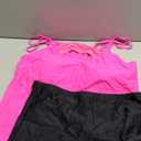 Plus Size Tankini with Shorts - Women Two Piece Swimsuits Bathing Suit Scoop Neck Flowy Swimwear 2025 (Hot Pink)