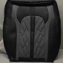 AOMSAZTO 2 Front Seat Covers Custom Fit for Jeep Gladiator 2020-2024 2025 Breathable Leather Truck Car Seat Covers (Black&Grey)