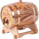 5L Oak Aging Barrels Whiskey Barrel Dispenser Wine Bucket No Leak for Storage Wine & Spirits & Whisky (with baked oak chips)