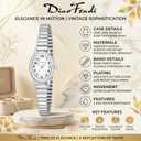 Diaofendi 3 Sizes (S/M/L) Small Gold Watches for Women - Fit 5"-8" Expansion Band, Valentine's Day Gifts for Mom Wife, Easy Read Ladies Quartz Watch, Water Resistant