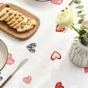 Horaldaily Valentine Tablecloth 60104 Inch Rectangle, Gnomes Truck Red Buffalo Plaid Washable Table Cover for Party Picnic Dinner Decor