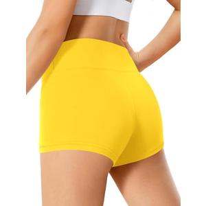 Haloumoning Girls Athletic Shorts Kids High Waist Biker Dance Gymnastics Shorts Comfy Yoga Active Shorts, 5-14 Years