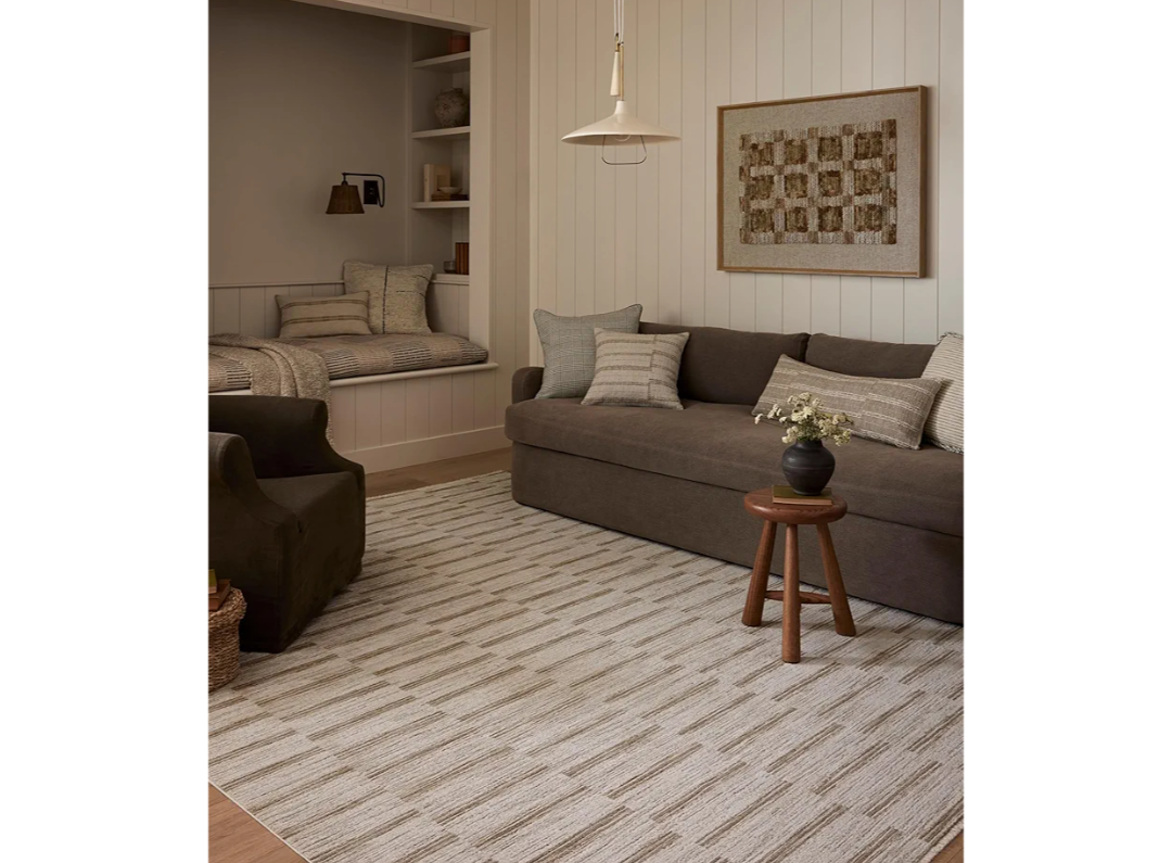 Loloi Amber Lewis Cali Collection CIL-04 Ivory/Tobacco 7'-10" x 10' Area Rug