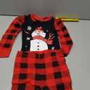 Joyond Boys Girls Christmas Pajamas, Cotton Kids Xmas Deer Pajama Set, Toddler Pjs Snug-Fit Long Sleeve Sleepwear Pant Set Size 4T 4 Years