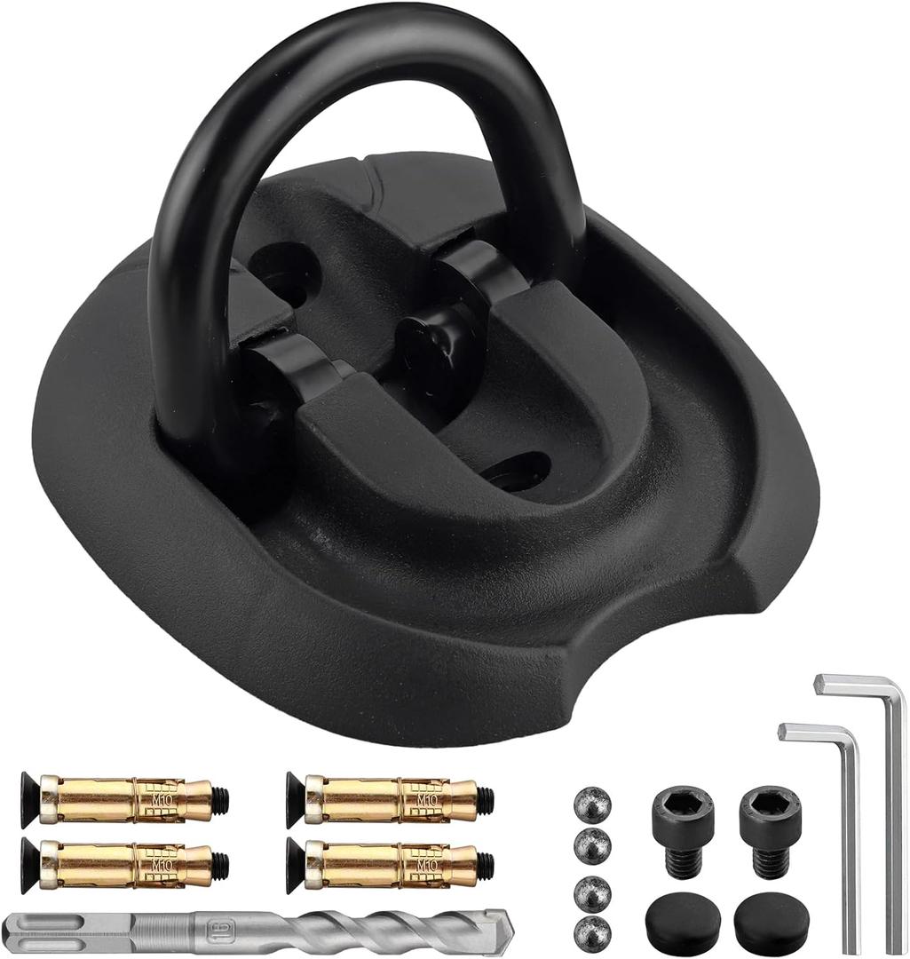 EYPINS Security Ground Anchor with a Drill Bit, Heavy Duty Alloy Steel Anti-Theft Wall Anchor Lock for Securing Motorcycles,Bicycles,Scooters, Chain Locks, Security Wall Anchor Floor Anchor,16PCS