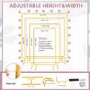 Metal Wedding Arch Backdrop Stand for Parties 6.6FT Gold Balloon Square Arch Square Frame Kit Pipe and Drape Stand Floral for Ceremony, Wedding, Baby Shower, Birthday Party, Flower Wall Decoration