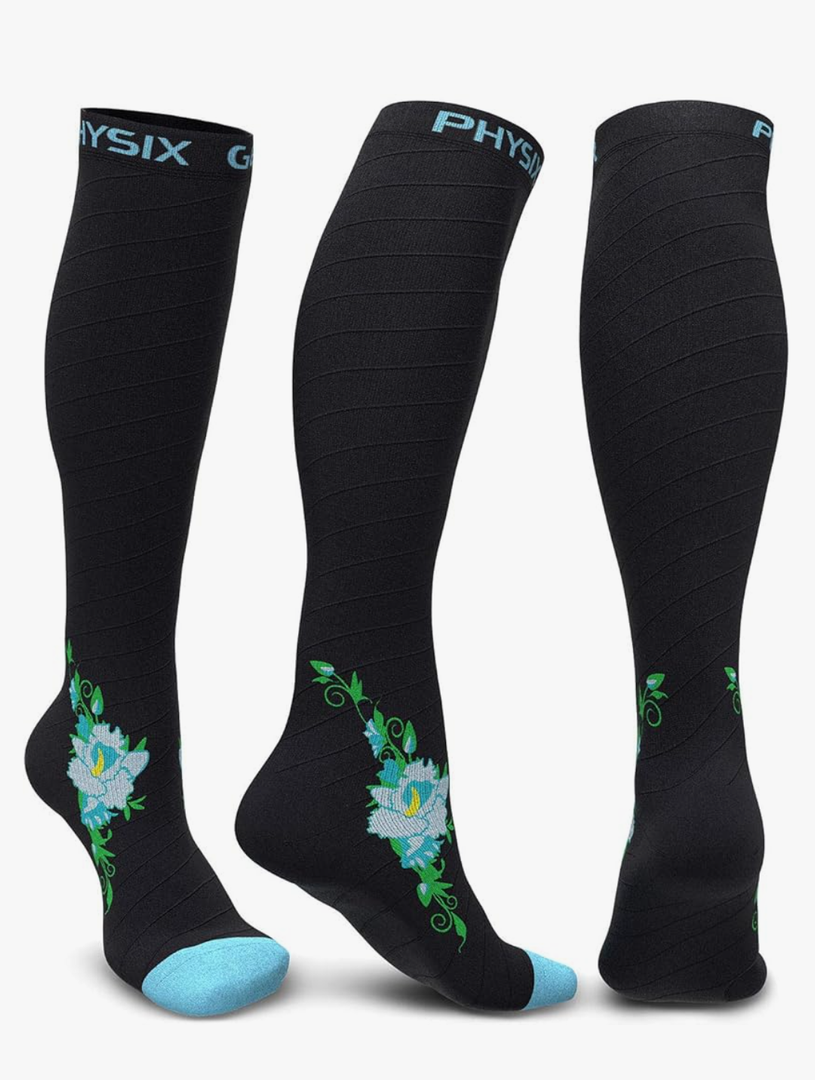 Physix Gear Compression Socks 20-30 mmHg - Men & Women - Running, Nurses, Shin Splints, Flight, Travel,Size XXL, 1 Pair
