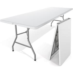 Sweetcrispy 8 FT Folding Picnic Table, Easy to Fold and Store