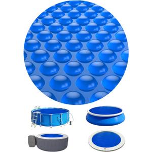 BigXwell Solar Pool Cover 10 ft Round, 16 Mil Heavy-Duty Bubble Blanket Retains Heat, Reduces Evaporation and Slows Heat Loss, for Above Ground, Inground Pools and Hot Tubs