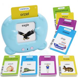 MAYAPHILOS 224 Sight Words Polish and English Talking Flash Cards Fun Polish Language Learning Toys for Kids, Learn Polish for Toddlers Sensory Preschool Educational Birthday Gifts