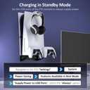 NexiGo Wall Mount Kit with Charging Station for PS5 and PS5 Slim/Pro Versions, Dual Controller Chargers, Steel Wall Stand, and Headphone Hanger - Compatible with PlayStation 5 (Disc & Digital)