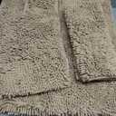Bath Rugs Chenille 3-Piece Extra Soft and Absorbent Shag Beige Bathroom Rugs, Machine Wash Mat, Strong PVC Non-Slip Underside, Plush Carpet Mats (Beige) (2'8" x 1'8" (16x24"+20x32"+20x20"U shape)