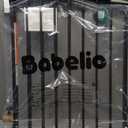 Babelio 29.7-46.5" No Bottom Bar Baby/Dog Gate for Stairs, House and Doorways, Auto Close Safety Pet Gates with Large Walk Thru Door, Hardware Mount, Black