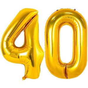 Amazon.com: Large Gold 40 Balloon Number, 40th Birthday Decorations, Foil Mylar Big Helium Numbers Balloons for Birthday Anniversary Decorations Party Supplies : Toys & Games