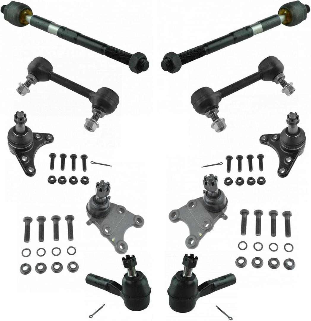 TRQ Front Steering & Suspension Kit Ball Joint Sway Bar Stabilizer Link Tie Rod Compatible with 2006-2012 Chevrolet Colorado GMC Canyon 2007-2008 Isuzu i-290
