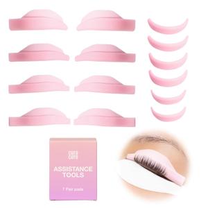 Curacoro Lash Lift Rods, 14 Pcs/7 Sizes Lash Lift Shields, Lash Lift Pads for Eyelash Curling and Lifting, Reusable Silicone Lash Rods For Eyelash Perm Lamination