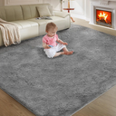 14X10 Ultra Soft Rug for Living Room, 14X10 Fluffy Shag Area Rug for Bedroom, Modern Shaggy Carpets Fuzzy Rug for Teens Dorm Nursery Home Decor Aesthetic, Upgrade Anti-Skid Durable, Grey