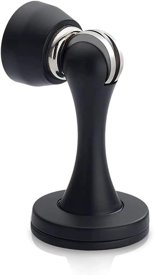 10 Pack Door Stoppers, Magnetic Door Stops Black Wall Floor Mounted Doorstop Heavy Duty Stainless Steel Door Holder Catch, Magnet Doorstops Keep Doors Open