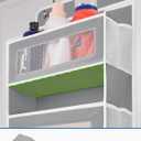 JARLINK Over The Door Organizer Storage, 5 Shelf Hanging Door Organizer with 5 Large Capacity Pockets, Anti Tilt 44 lb Load Behind Door Storage for Bedroom, Bathroom, Pantry, Nursery, (Grey)