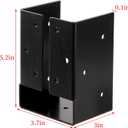 Gawicpy Concealed Joist Hangers, (12PCS), 4"x6", with Screws, Outdoor Trim Concealed Flanges, for Beam,Swing, Handrail,Fence (12, 4"x6")
