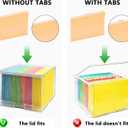 MUKAI File Box Organizer, Hanging Folder Storage Boxes, File Folder Organizer with Slide, Filing Crate Bin Holder with Letter-size File Holder Filing Box for Office, Home, Decor (1) (Standard (1 Count))