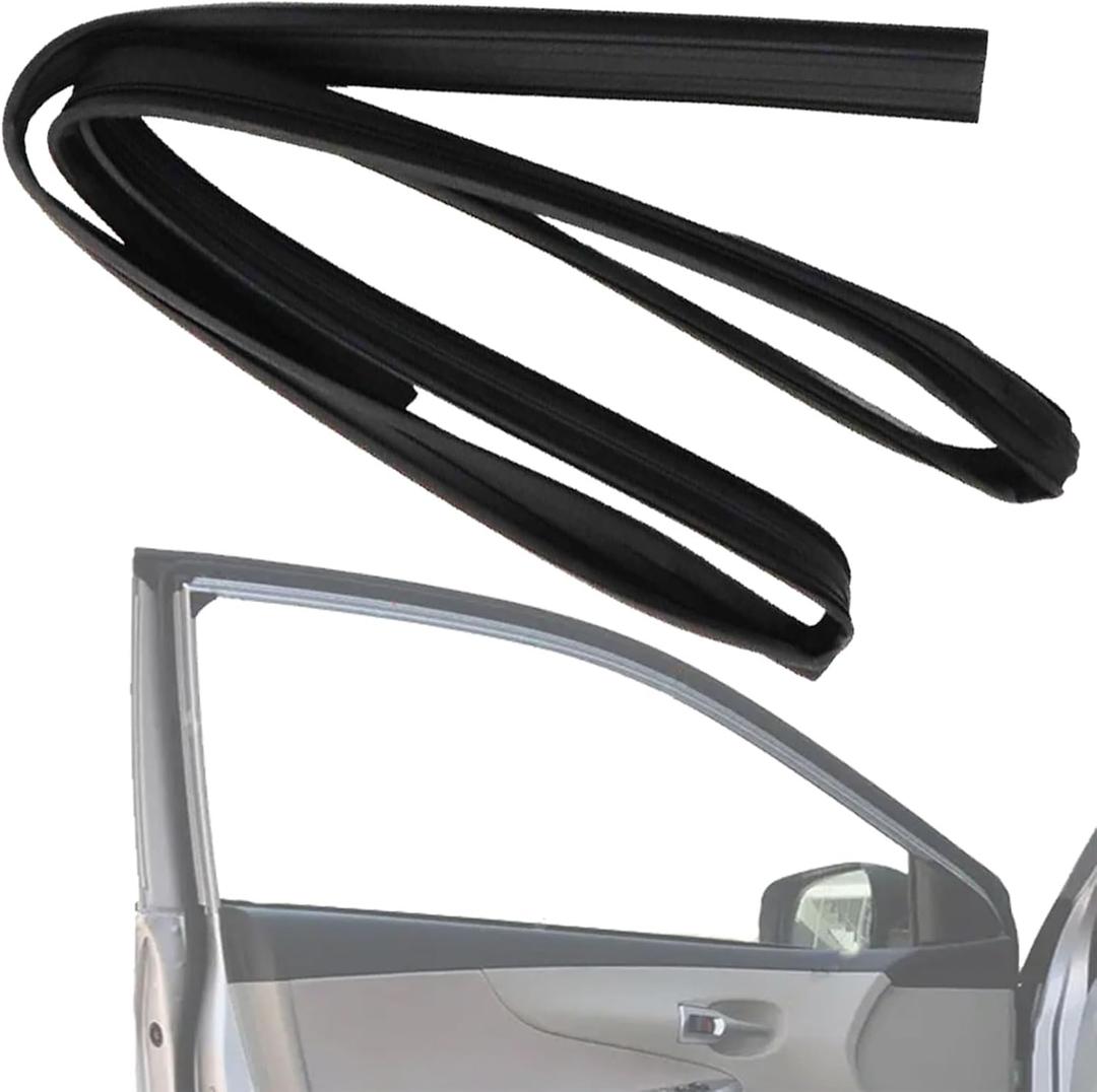 Front Left Door Window Run Channel Seal Rubber Strip Replace 68151-02050 Driver Side for Toyota Corolla S LE CE XRS Sport Sedan 2002-2008