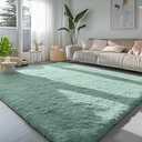 PAGISOFE Sage Green Large Area Rugs for Living Room Carpet, 8x10 Rug, Big Fluffy Modern Area Rug, Shaggy Indoor Soft Rugs for Playroom, Men, Women, Kids Bedroom Rug, Home Decor, Plush Fuzzy Shag Rug 