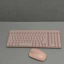 Wireless Keyboard and Mouse Combo, Full Size Silent Ergonomic Keyboard and Mouse, Long Battery Life, Optical Mouse, 2.4G Lag-Free Cordless Mice Keyboard for Computer, Mac, Laptop, PC, Windows(Pink)