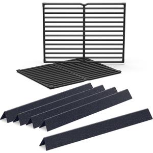 QuliMetal 7522 7535 Grill Replacements for Weber Genesis Silver A, Spirit 500, Grill Parts for Weber Spirit 200 & 210 Series(2009-2012 with Side Control), 21.5" Flavorizer Bars & 15" Grill Grates
