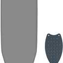 Ironing Board, Compact and Space Saver,Size 13 x 43, Metal Construction Ironing Boards with Extra Thick Heavy Duty Padded, Stable Structure,Skid Feet, Premium Iron Board,Grey (Gray)