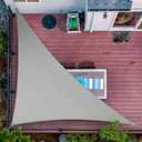 ShadeMart 12' x 12' x 17' Grey Right Triangle Sun Shade Sail SMSLT Canopy Fabric Cloth Screen, Water Air Permeable & UV Resistant, Heavy Duty, Carport Patio Outdoor - (We Customize Size)